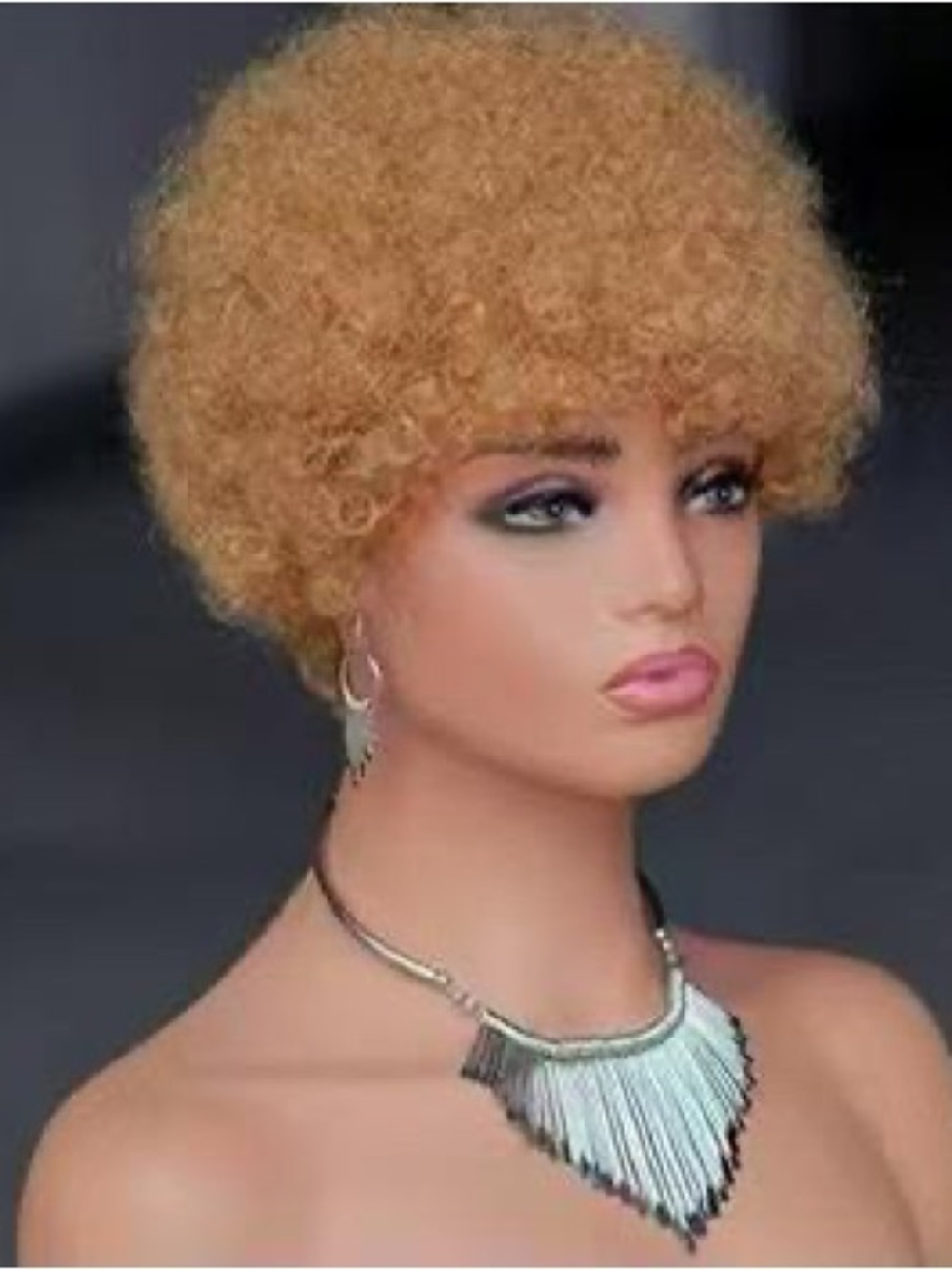 Voluminous Curly Tan Wig for Women